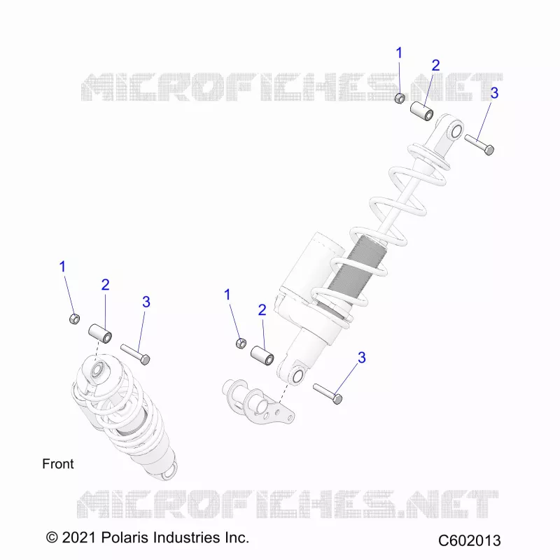 SUSPENSION, MONTAJE DE DESCARGA, REAR SUSP.