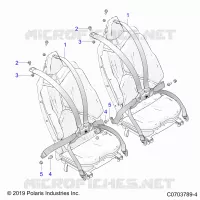 ASIENTO BELT MOUNTING, REAR, 6 POINT