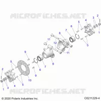 SUSPENSION TRASERA HUBS, CARRIER AND BRAKE DISC