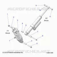 SUSPENSION, MONTAJE DE DESCARGA, REAR SUSP.