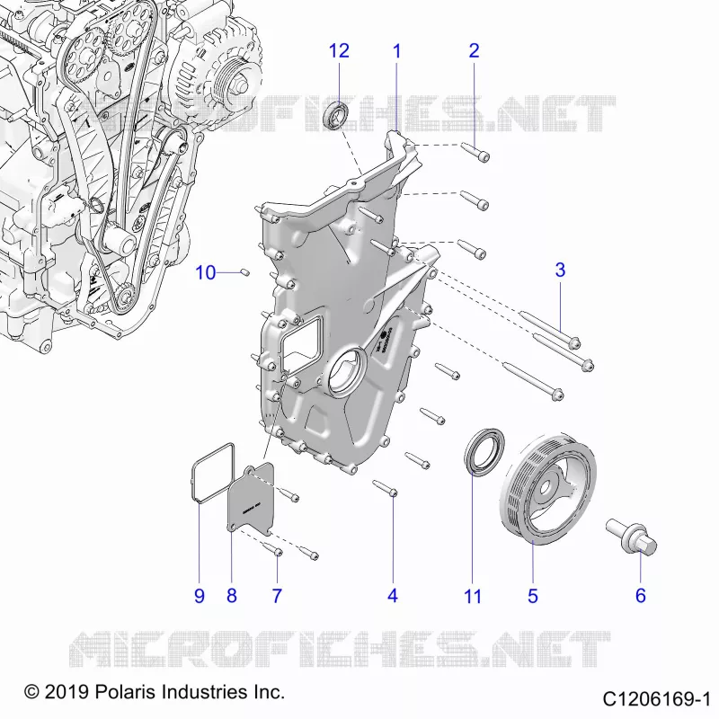 MOTOR, FRONT COVER ASSEMBLY