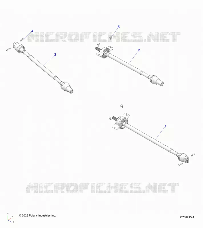 TREN, FRONT, MID, REAR PROP SHAFT