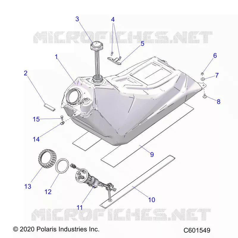 SISTEMA DE COMBUSTIBLE, FUEL TANK ASM.