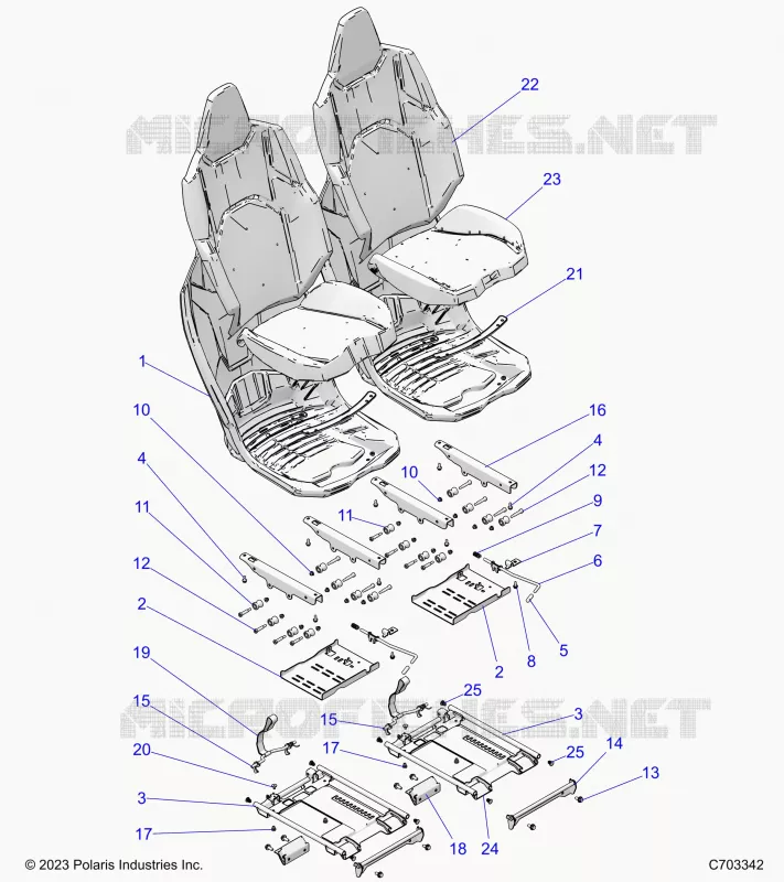 ASIENTO ASM. AND SLIDER, FRONT