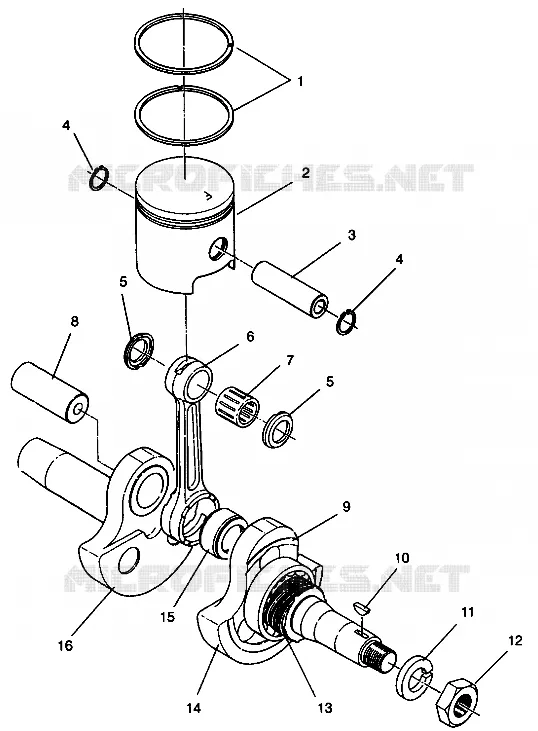 PISTÓN Y CIGÜEÑAL STARLITE GT 0943127 (49250125010035)