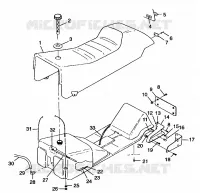 ASIENTO Y TANQUE DE GAS 600 XC 0981758 (4944194419A006)