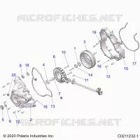 ENGINE, STATOR COVER AND FLYRUEDA