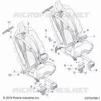 ASIENTO BELT MOUNTING, FRONT, 6 POINT
