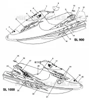 ETIQUETAS SL 900 B974091 and SL 1050 B974090 (4940974097A007)