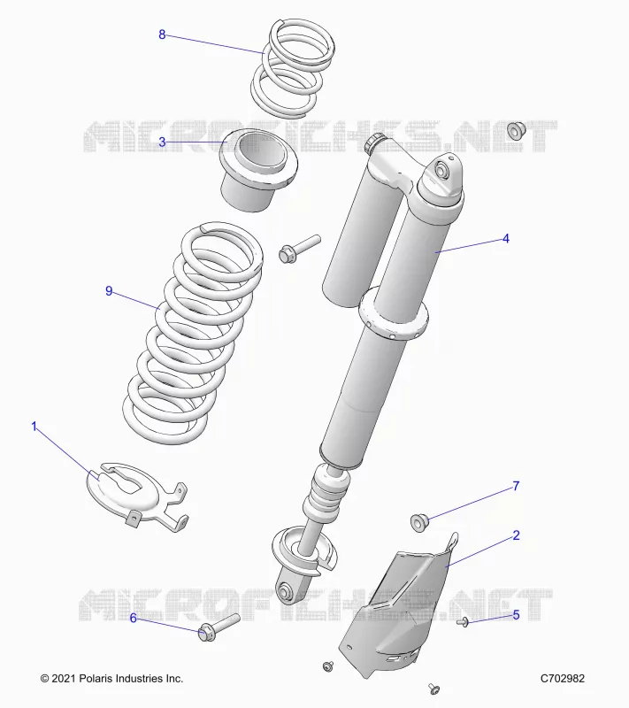 SUSPENSION, REAR MONTAJE DE DESCARGA, STANDARD/PREMIUM