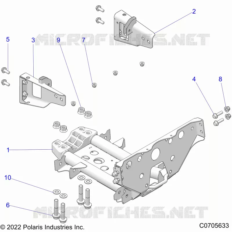 CHASIS, MOUNTING, FRONT GEARCASE