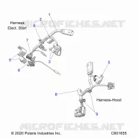 ELECTRICA, WIRE HARNESS, HOOD, ELEC. START