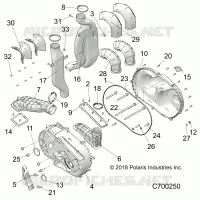DRIVE TRAIN, TAPA DEL EMBRAGUE AND DUCTING
