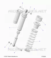 SUSPENSION, REAR MONTAJE DE DESCARGA