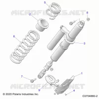 SUSPENSION, REAR MONTAJE DE DESCARGA
