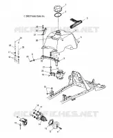 GASOLINA TANK AND CARBURADOR MOUNTING