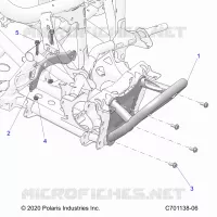 CHASSIS, FRONT GEARCASE AND PARACHOQUES DELANTERA