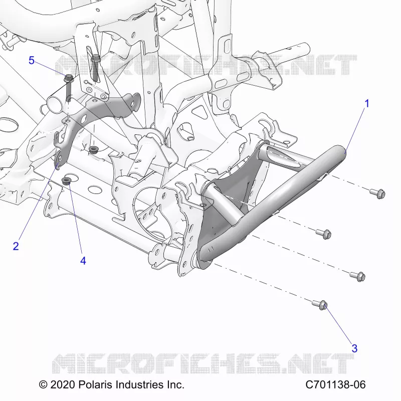 CHASSIS, FRONT GEARCASE AND PARACHOQUES DELANTERA