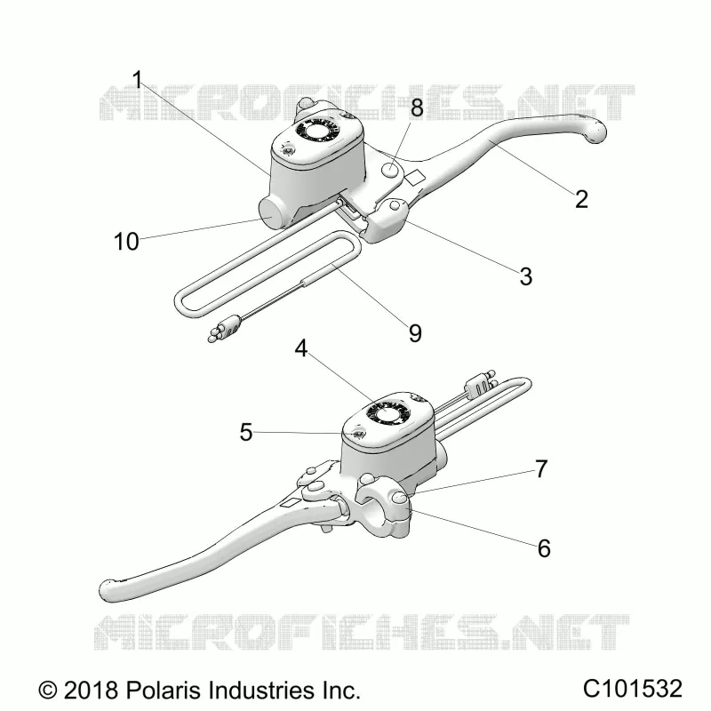BRAKES, FRONT BRAKE LEVER AND CILINDRO MAESTRO
