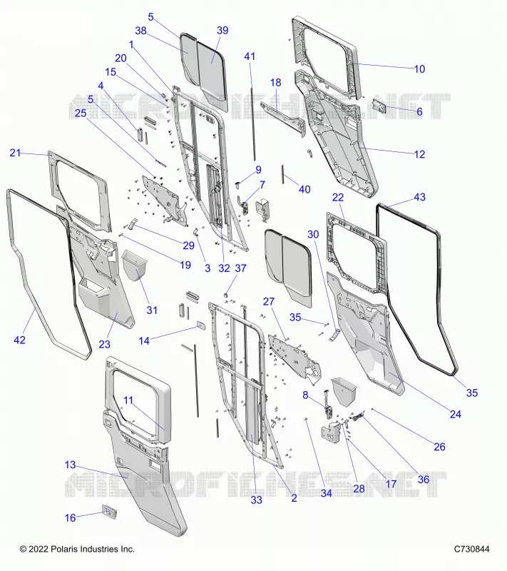 PUERTAS, REAR, CRANK