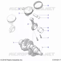 ENGINE, CIGUEÑAL AND PISTON