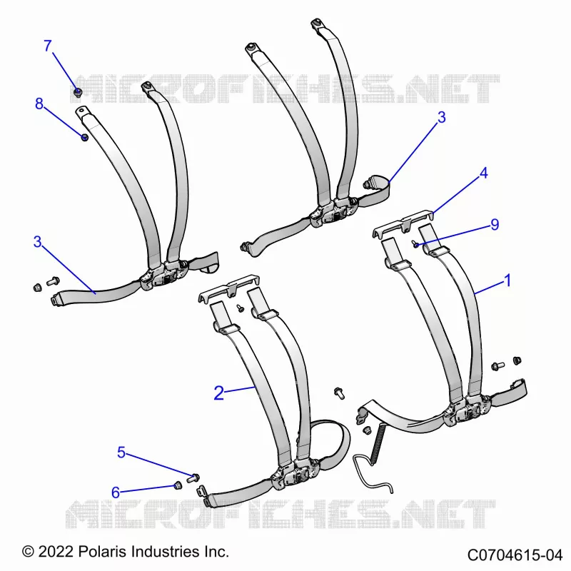 ASIENTO BELT MOUNTING 4 POINT