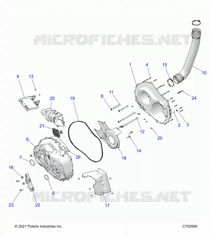 TREN, CLUTCH COVER AND DUCTING
