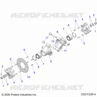 SUSPENSION TRASERA HUBS, CARRIER AND BRAKE DISC