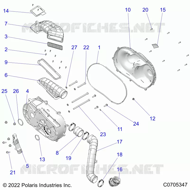 TREN, CLUTCH COVER AND DUCTING