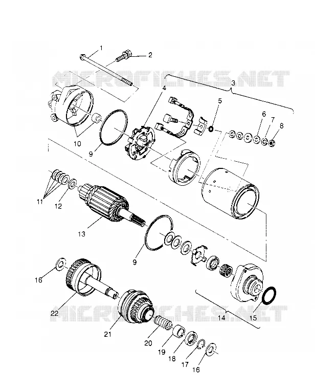 ARRANQUE DEL MOTOR MONTAJE SL 650 B954058 (4930483048C005)