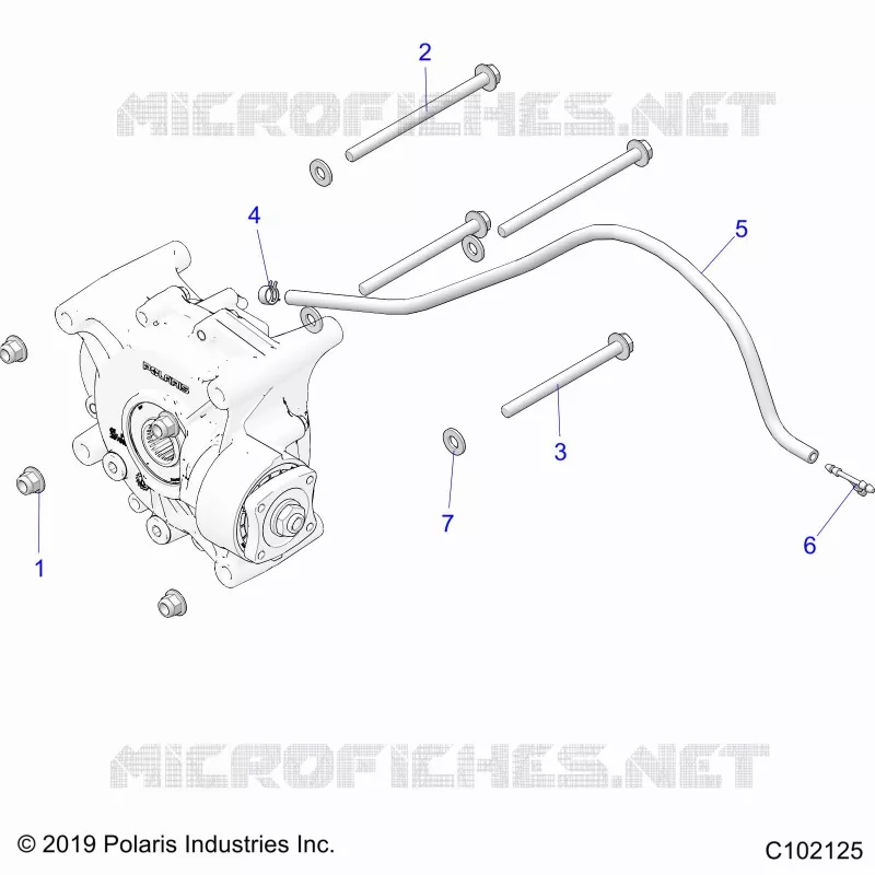 TREN, GEARCASE MOUNTING, REAR