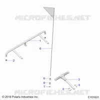 PARACHOQUE, REAR, FLAG, AND PASS HANDLE