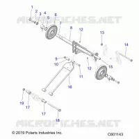 SUSPENSION, TRASERO ARM PAR