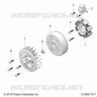 ENGINE, STATOR AND FLYRUEDA