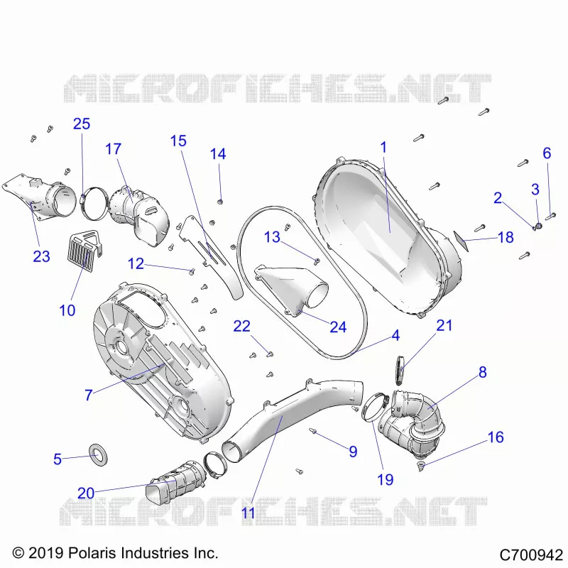 TREN, CLUTCH COVER AND DUCTING
