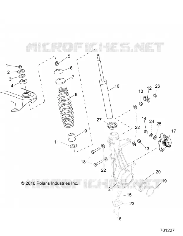 SUSPENSION, PUNTAL DELANTERO
