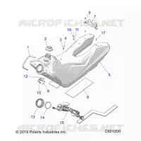 SISTEMA DE COMBUSTIBLE, FUEL TANK ASM.