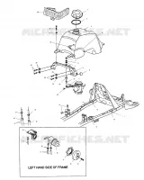 GASOLINA TANK AND CARBURADOR MOUNTING
