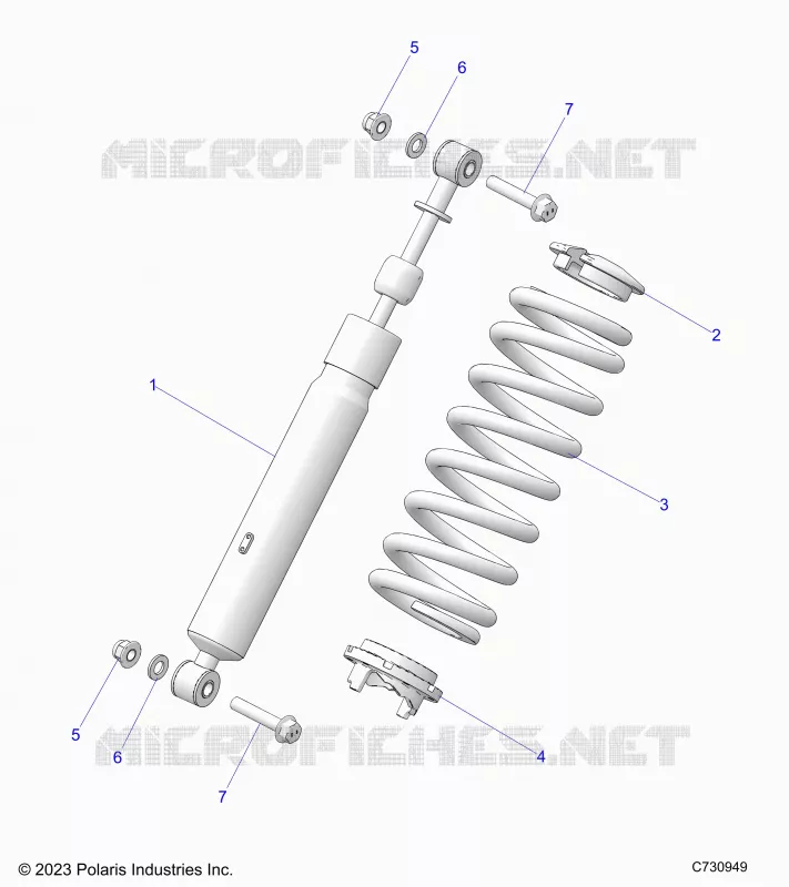 SUSPENSION, REAR MONTAJE DE DESCARGA