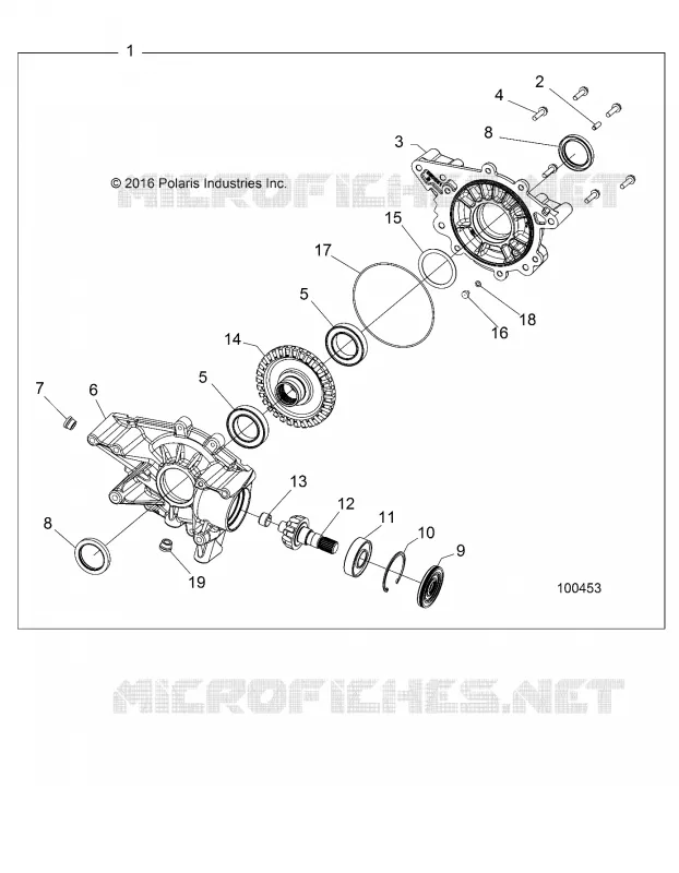 TREN, REAR GEARCASE INTERNALS