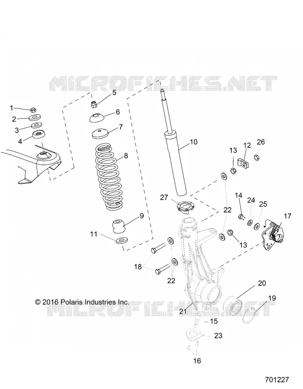 SUSPENSION, PUNTAL DELANTERO