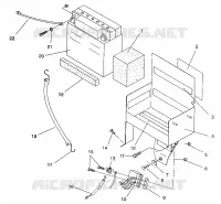 CAJA DE BATERIA ASSEMBLY 500 EFI / 0930674 and  500 EFI SKS / 0930574 (4922962296028A)