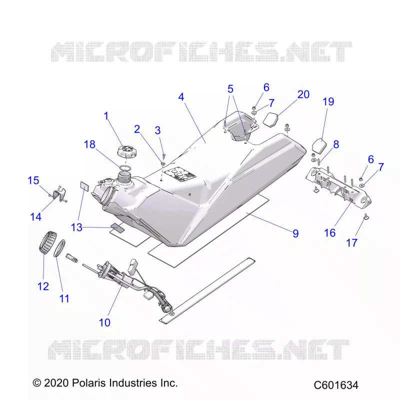SISTEMA DE COMBUSTIBLE, FUEL TANK ASM.
