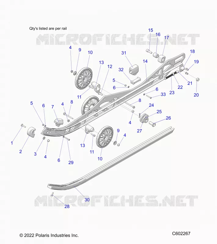 SUSPENSION, RAIL BEAM LH/RH