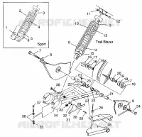 El balanceo del brazo y CHOQUE Sport 400L W97BA38C and Trail Blazer W97BA25C (4940124012B011)