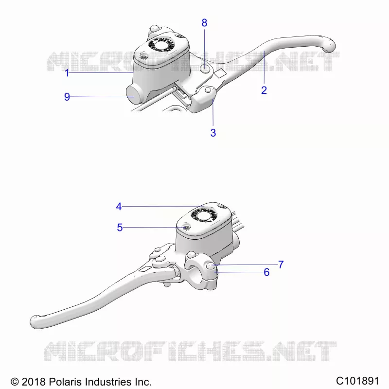BRAKES, FRONT BRAKE LEVER AND CILINDRO MAESTRO