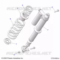 SUSPENSION, REAR MONTAJE DE DESCARGA