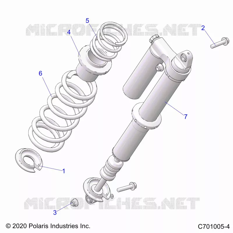 SUSPENSION, REAR MONTAJE DE DESCARGA