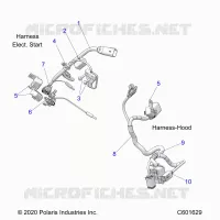 ELECTRICA, WIRE HARNESS, HOOD, ELEC. START