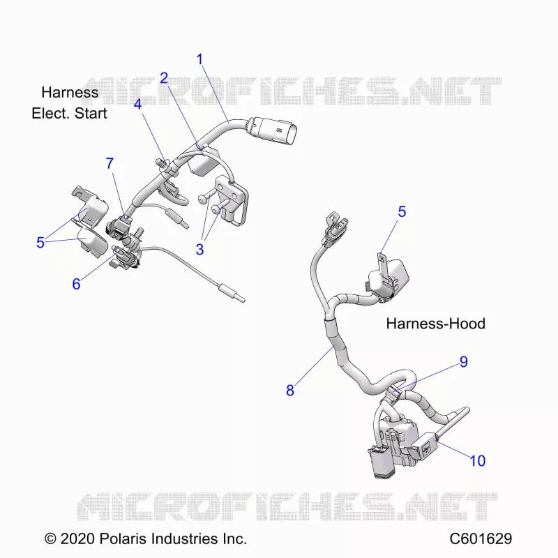 ELECTRICA, WIRE HARNESS, HOOD, ELEC. START